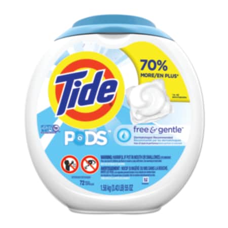 Tide Free & Gentle Laundry Detergent, Pods, PK288 10037000898921